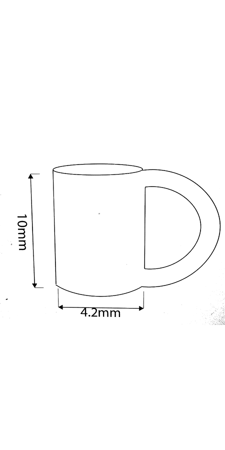 Initial dimensional concept for a small D-shaped hardware fitting
